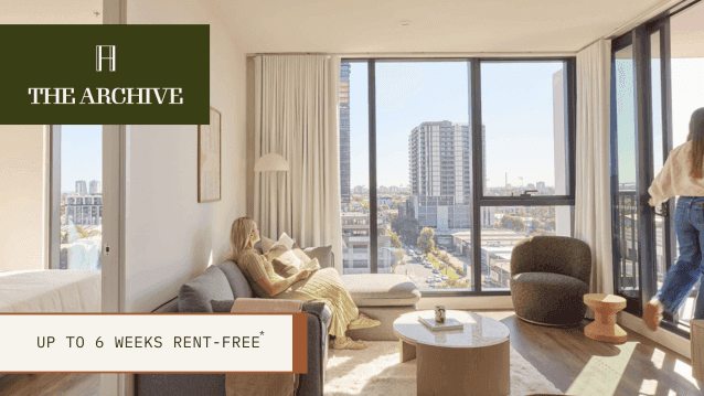 The Archive Melbourne up to 6 wks rent free offer 2026*