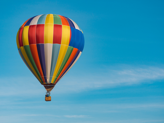 a hot air balloon