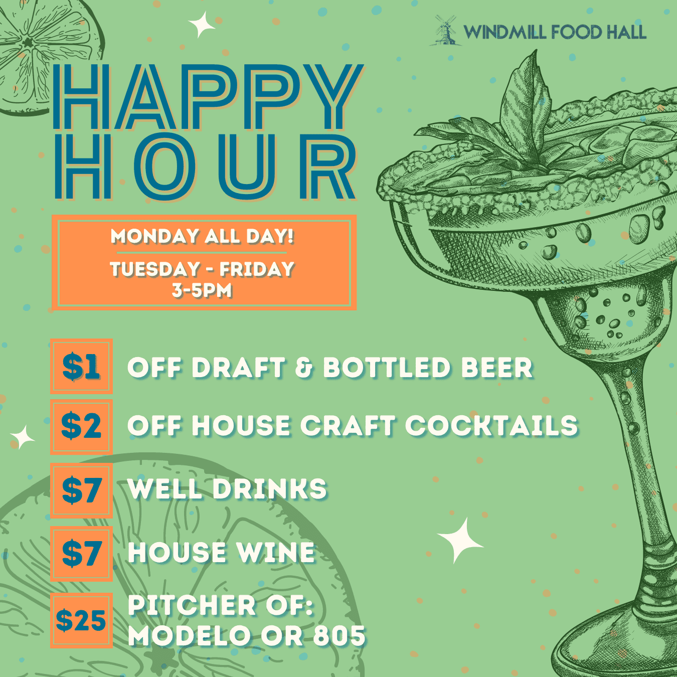 Join us for great deals and fabulous drinks