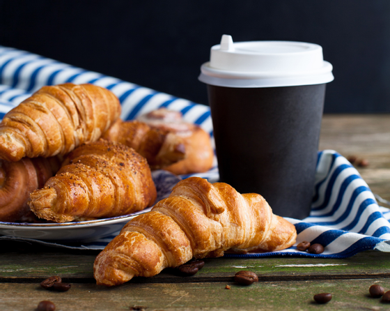 Coffee & croissants served at New Haven Hotel