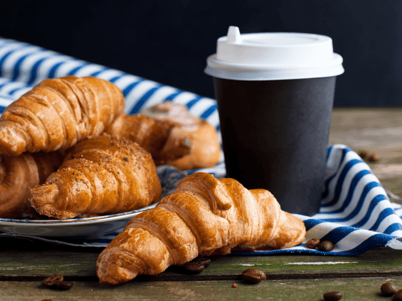 Coffee & Croissants at Grab 'n Go Breakfast near New Haven Hotel