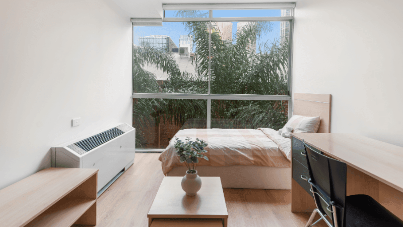 Studio w/ Floorboards - Living Room & Bed