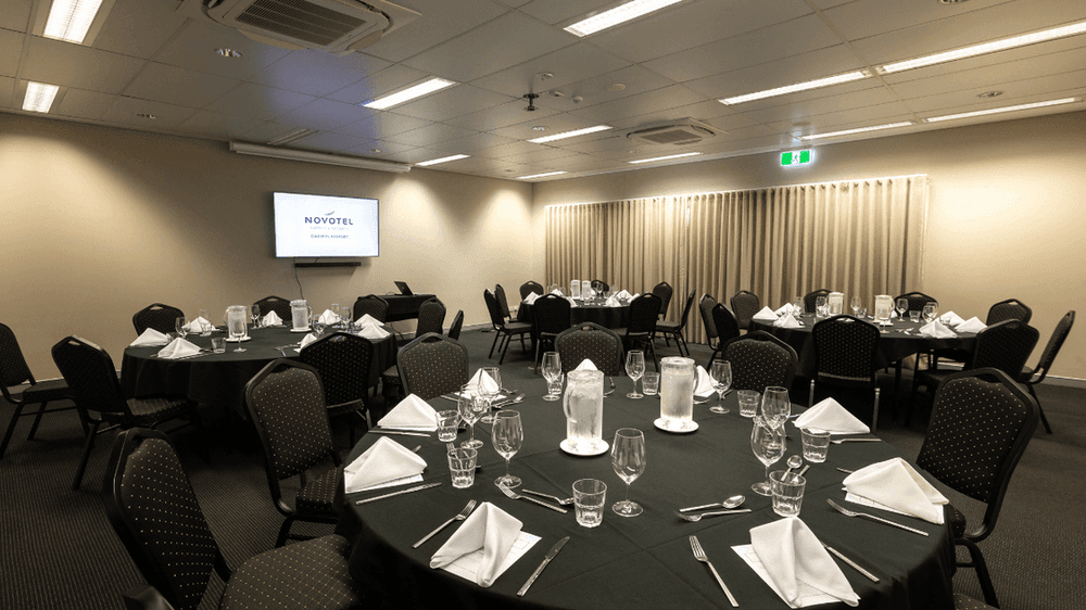 Banquet set-up in Carpentaria Room at Novotel Darwin Airport