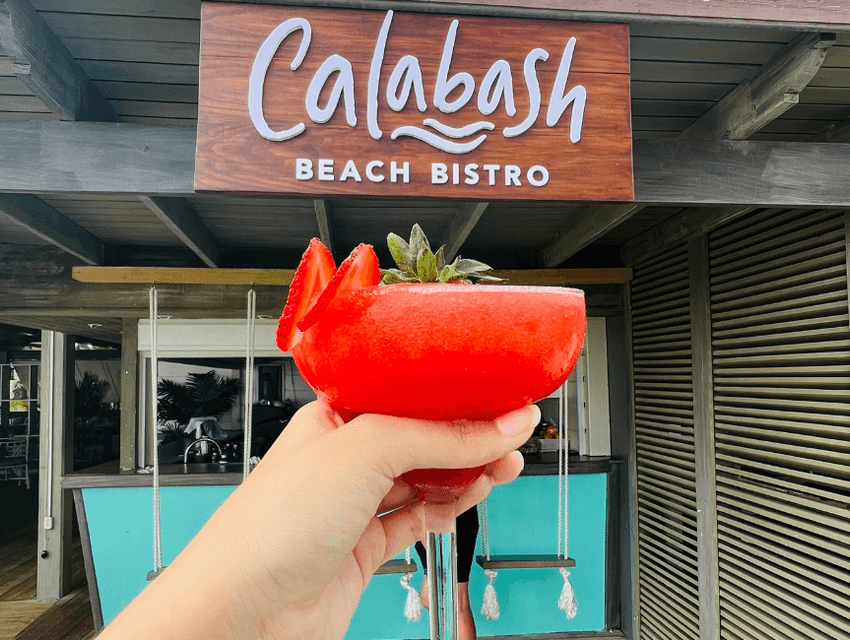 Strawberry juice served in Calabash Beach Bistro at Bougainvillea Barbados