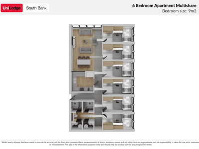 UniLodge South Bank - 6bed Floorplan - web