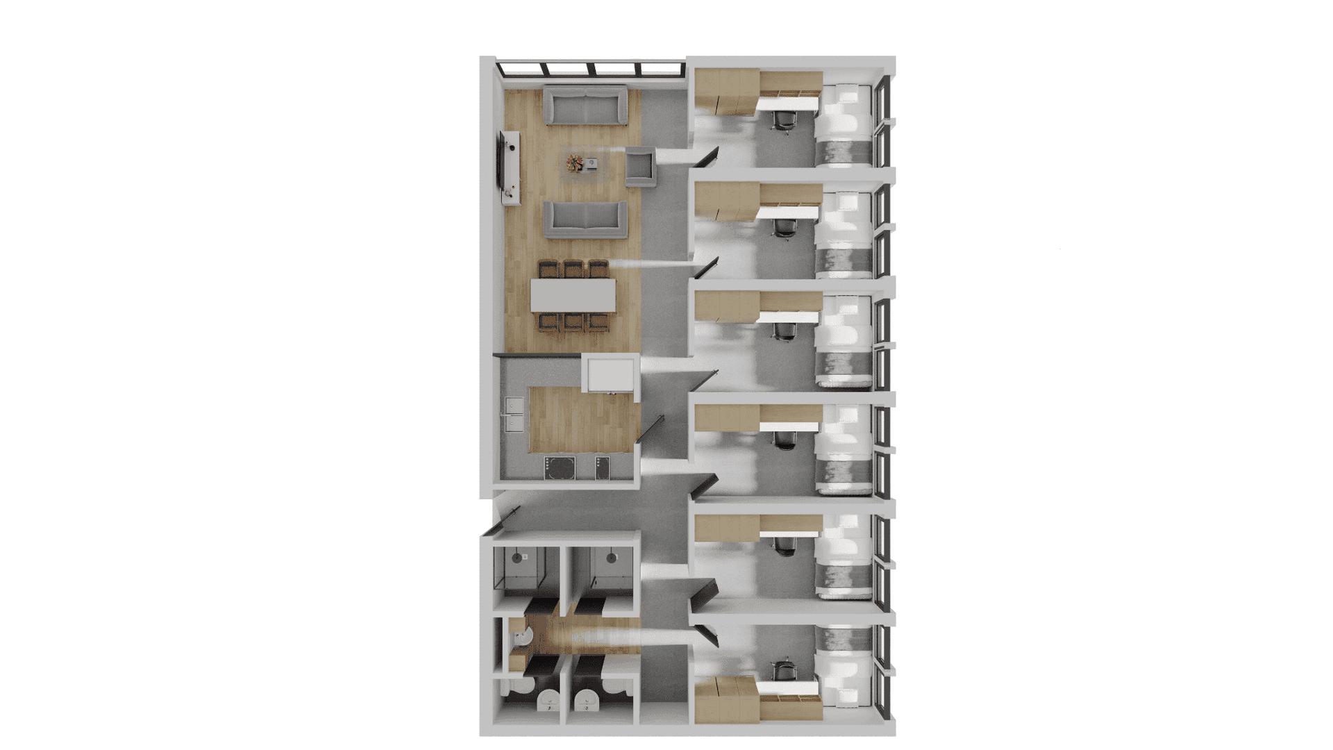 UniLodge South Bank - 6bed Floorplan - web