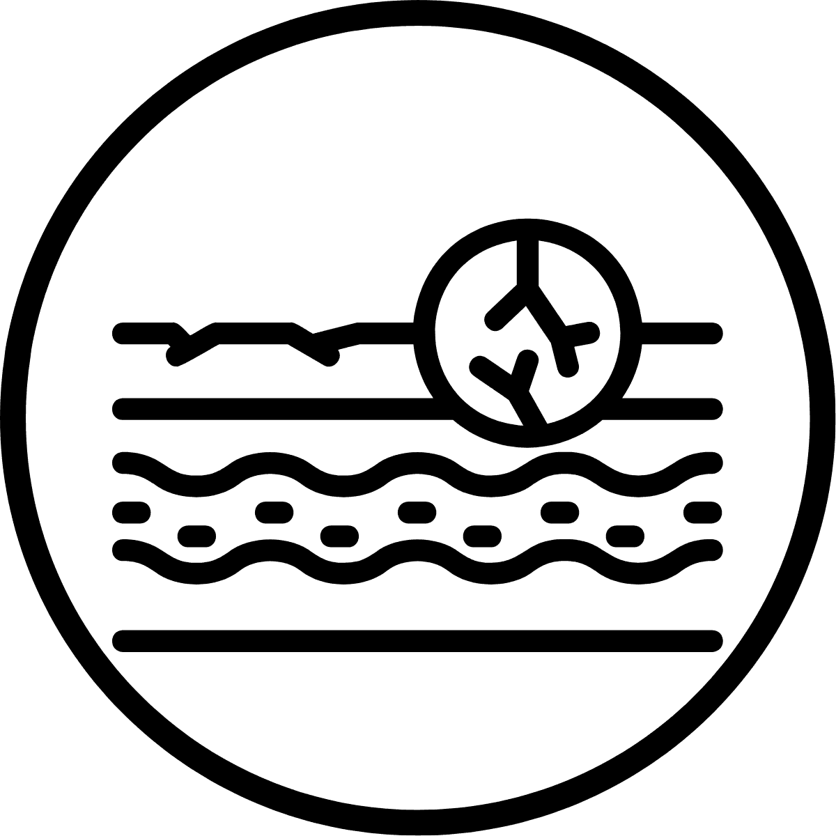  Vector icon of cross-section of skin layers used at Hotel X Toronto