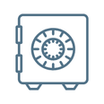 Safe icon representing secure in-room storage at Anchorage By The Sea