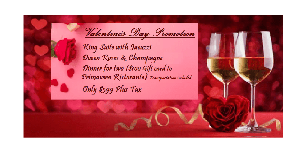 Valentine's Website Promotion Banner used at The Wilshire Grand Hotel