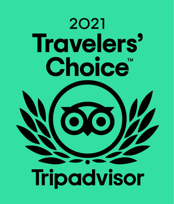 2021 travellers' choice Tripadvisor logo at Emporium Suites