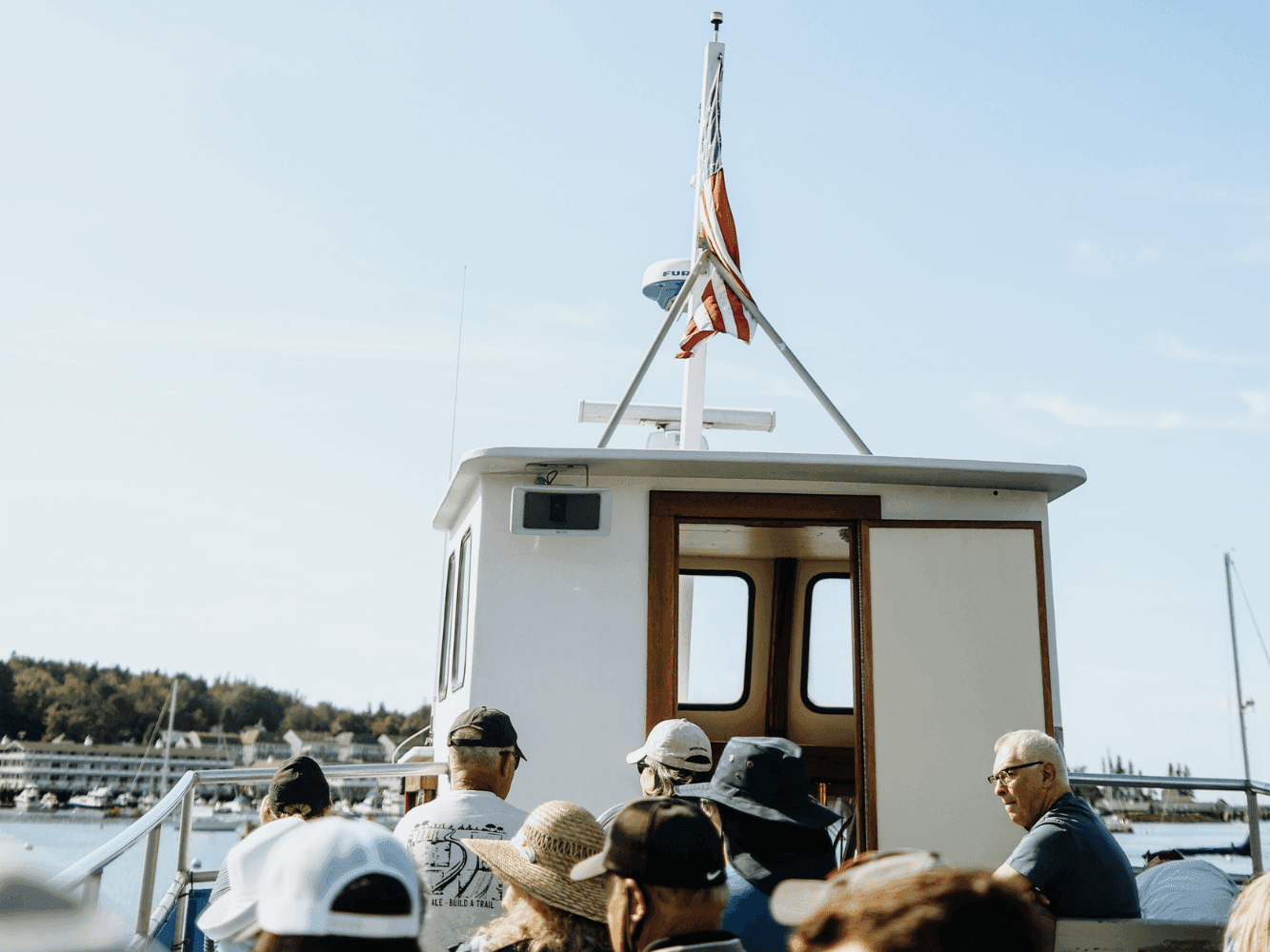 Close-up of the boat with a crowd at Maine Coast near Ogunquit Collection