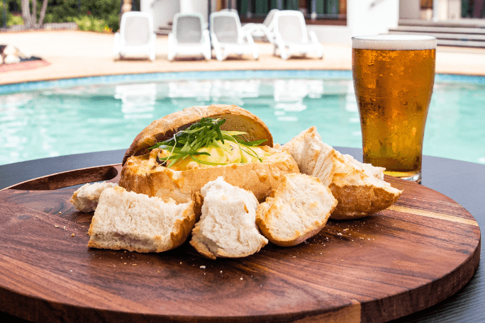 A dish in Novotel Poolside Restaurant at Novotel Darwin Airport