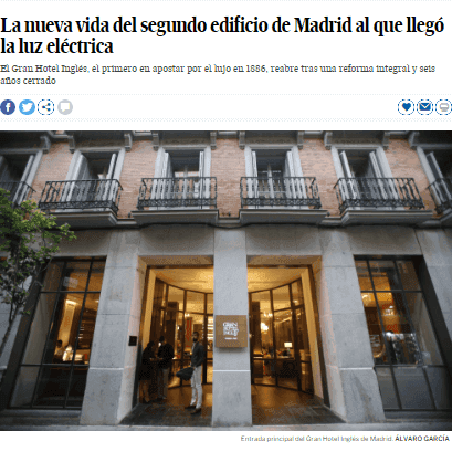 Gran Hotel Inglés en El País