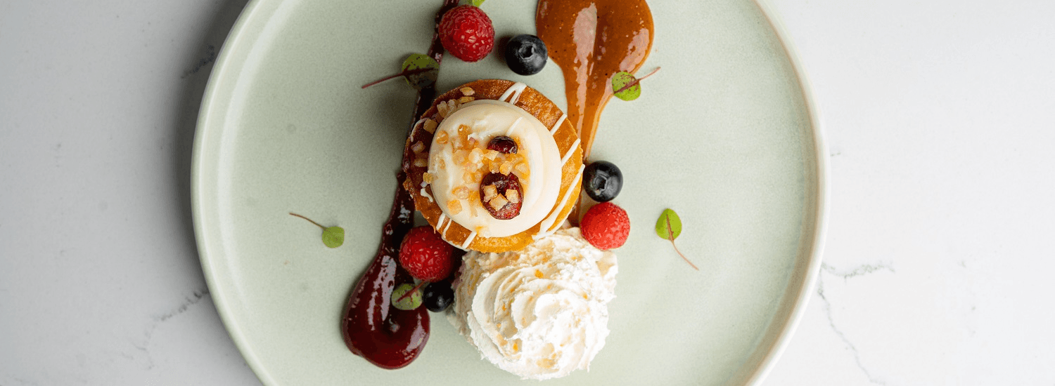 Delicious Italian dessert served on a table at Pullman King George Square