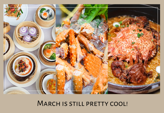 Collage of variety of food served, Chatrium Hotels & Residences