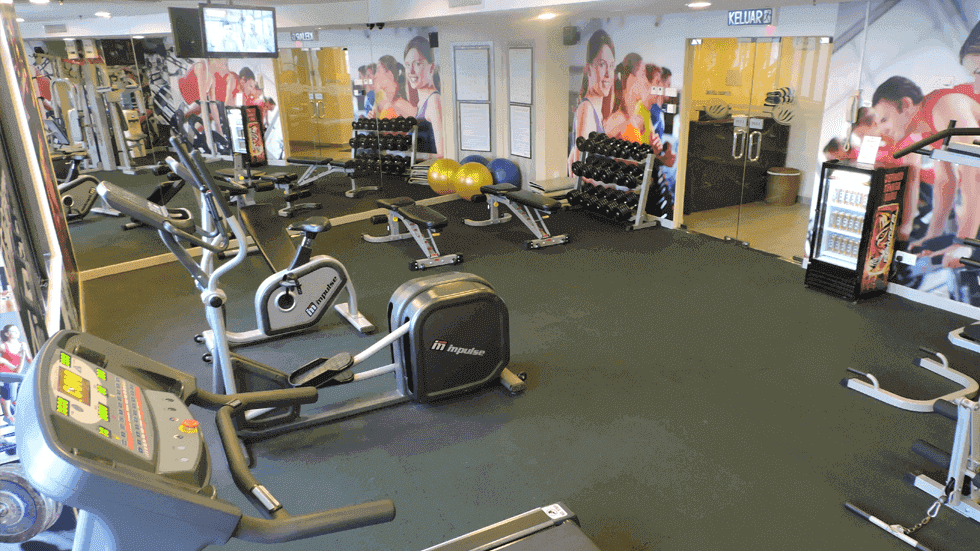 Interior of the gym with exercise machines at Sunway Hotel Georgetown
