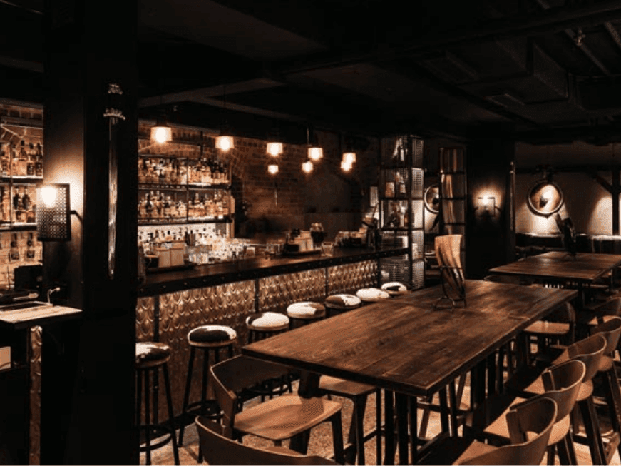 Interior of a restuarant at Brady Hotels Hardware Lane