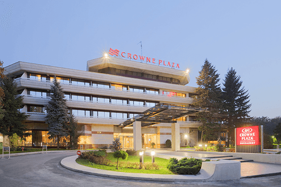 An exterior view of the Hotel at Crowne Plaza Bucharest