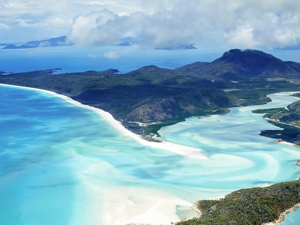 Aerial view of Great Keppel Island near Daydream Island Resort