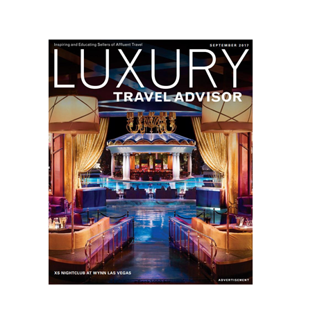 A magazine cover of Luxury Travel Advisor at Rome Luxury Suites