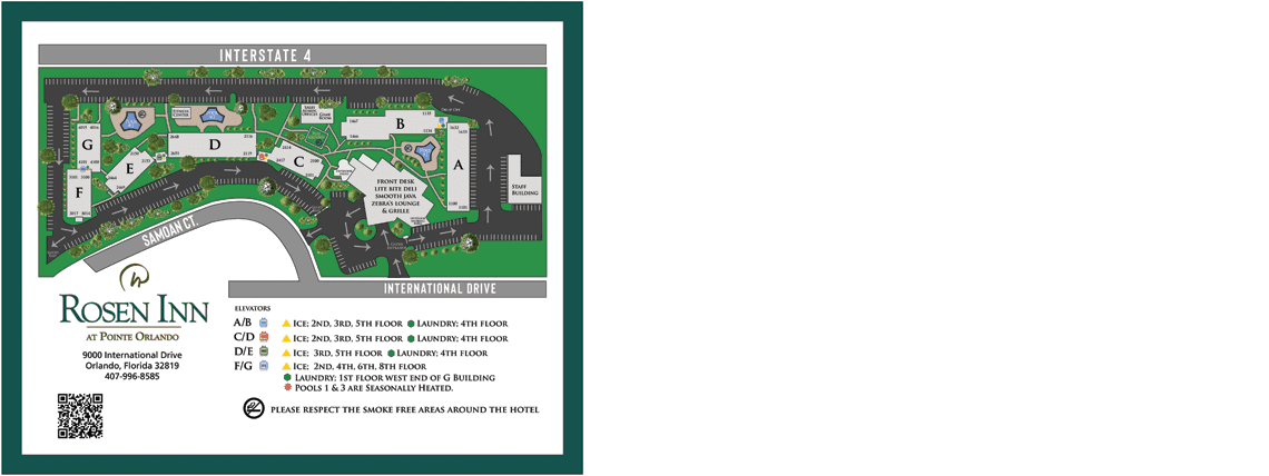 Rosen Inn at Pointe Orlando Hotel Map