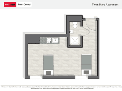 UL Perth Central Floorplan - Twin