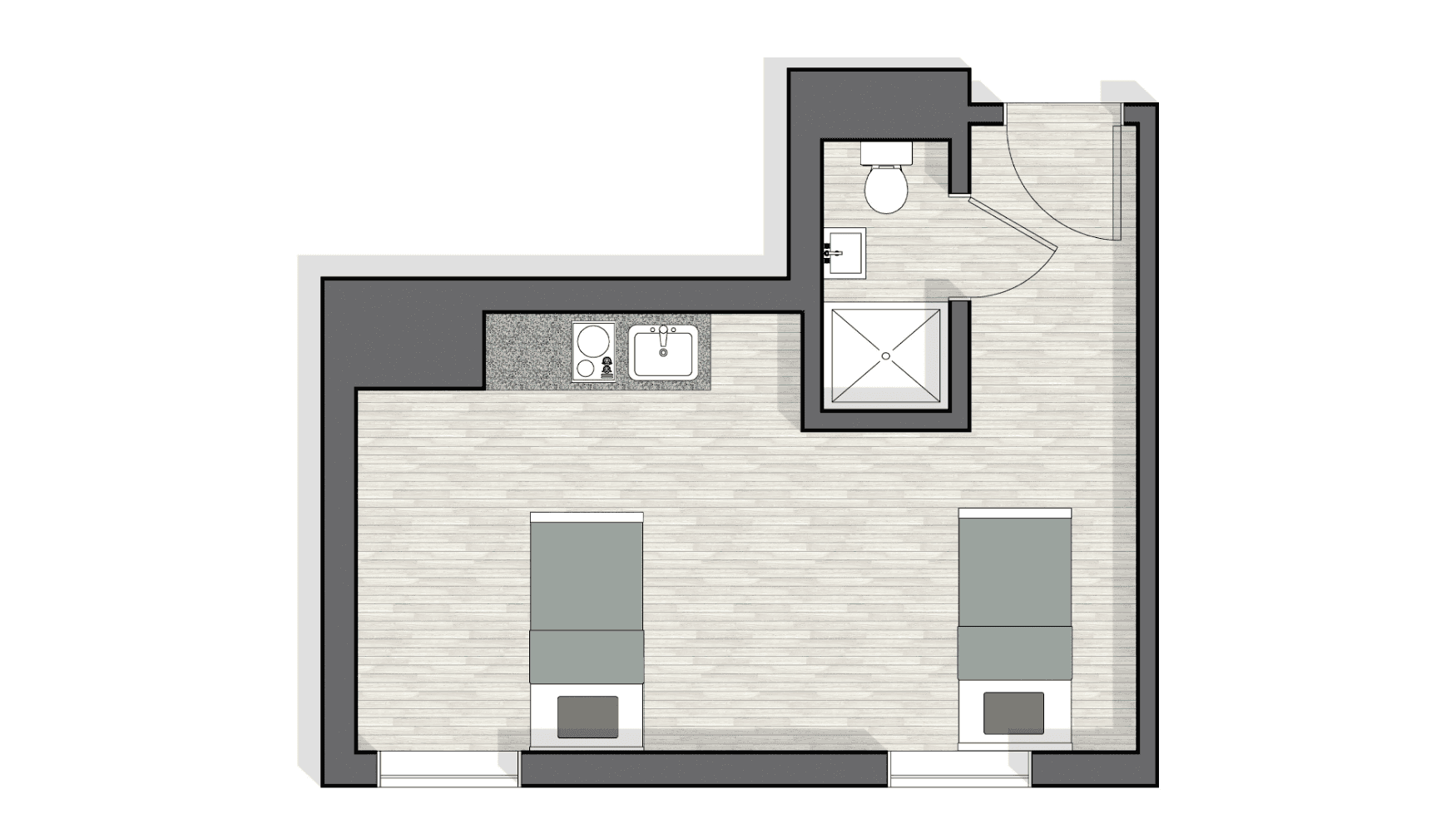 UL Perth Central Floorplan - Twin