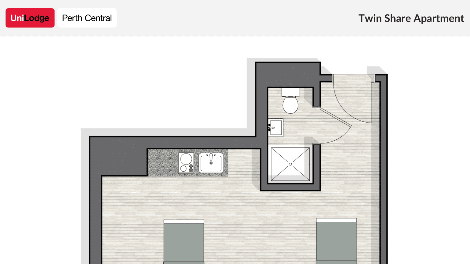 UL Perth Central Floorplan - Twin