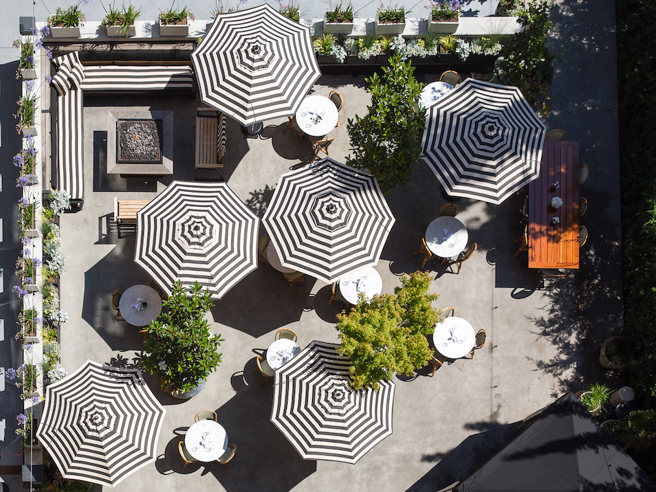Aerial view of the Stella Garden at Hotel Sorrento