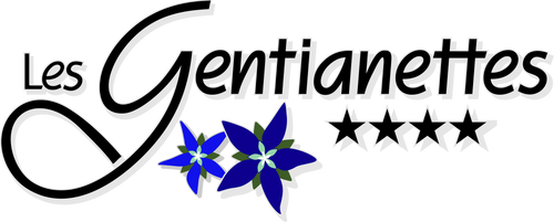 Les Gentianettes Logo on Black Background
