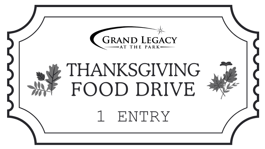 Thanksgiving Food Drive 1 Entry Raffle Ticket