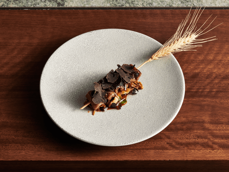 A served dish in Yoshii’s Omakase at Crown Towers Sydney