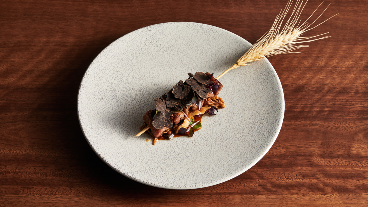 A served dish in Yoshii’s Omakase at Crown Towers Sydney