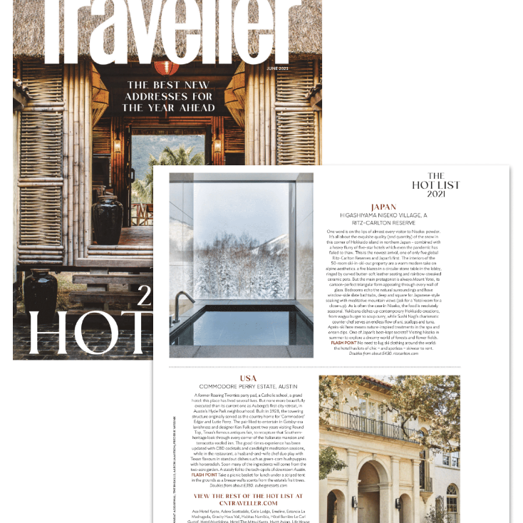 Article about The Rockaway Hotel in The Hot List 2021 magazine