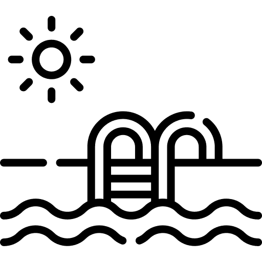 Amplia terraza y piscina infinita privada