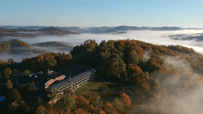 Aerial view of Hotel Mont Gabriel Resort & Spa near Laurentians