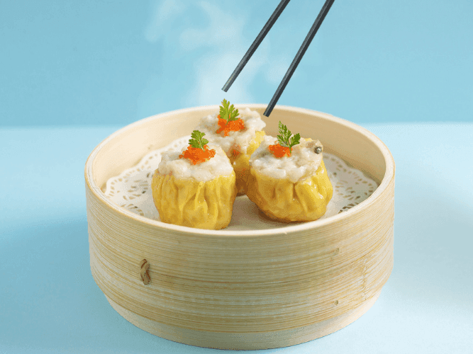 Close-up of a Dim sum dish served, Chatrium Hotels & Residences