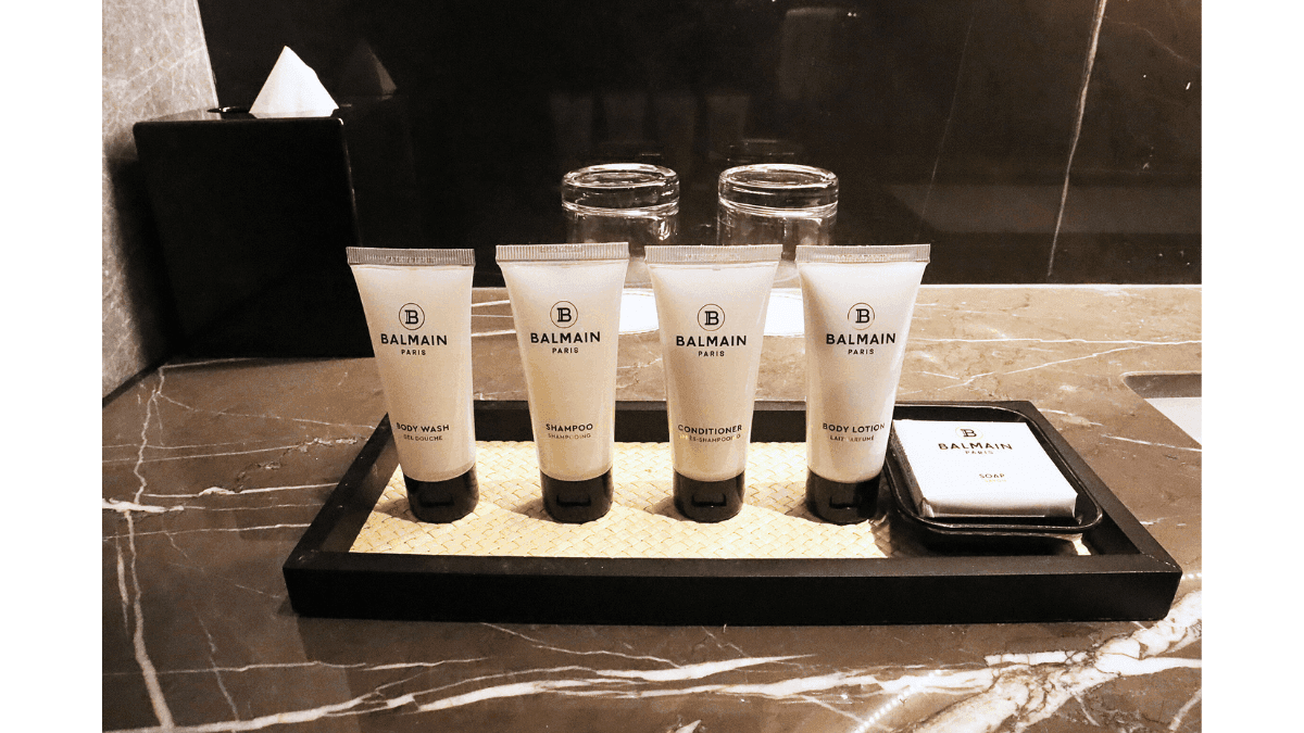 A bed & a work desk in Deluxe Plus King Room at Sunway Lagoon