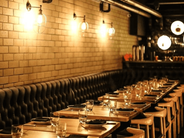 Dining tables arranged in Sezar at Brady Hotels Jones Lane