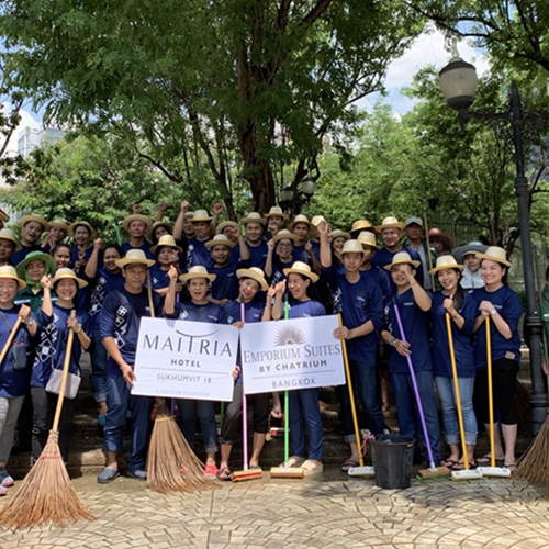 View of a cleanup campaign held by Maitria Hotel Sukhumvit 18