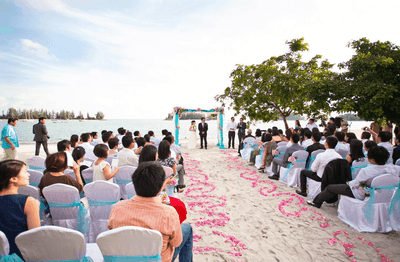 Beachfront wedding ceremony at The Danna Langkawi
