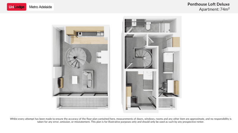Penthouse Loft Deluxe Floorplan