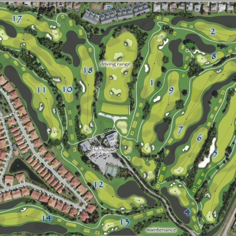 Golf course design image at Sunseeker Resort