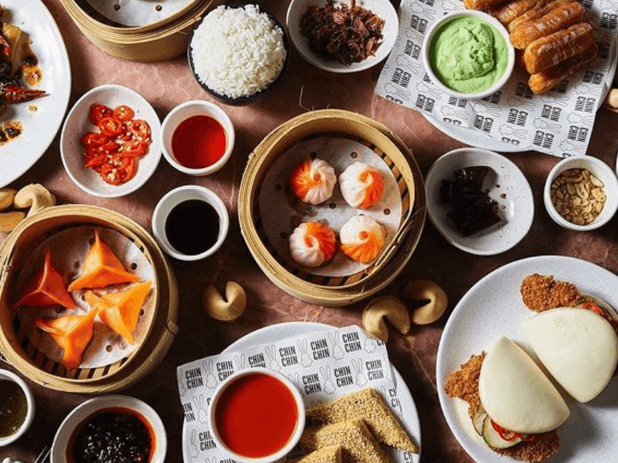 Variety of dishes served in Chin chin Restaurant at Brady Apartment Hotel Flinders Street