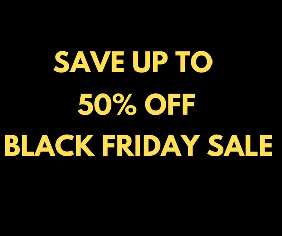 Save up to 50% off Black Friday sale offer poster used at Blackcomb Springs Suites