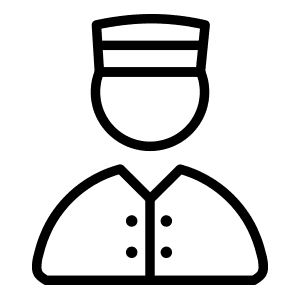 Vector icon of chef used at Hotel Zero1
