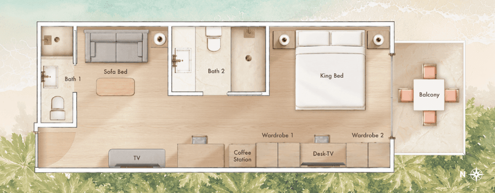 Floorplan of King Pool View Suites 