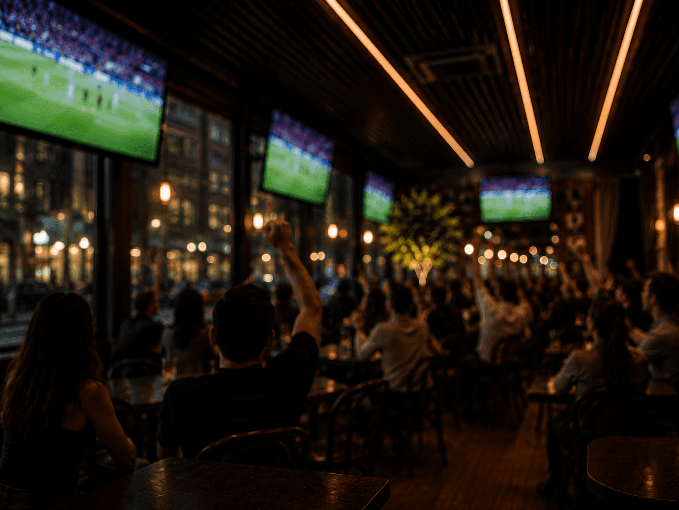 Soccer watch party at the Gansevoort