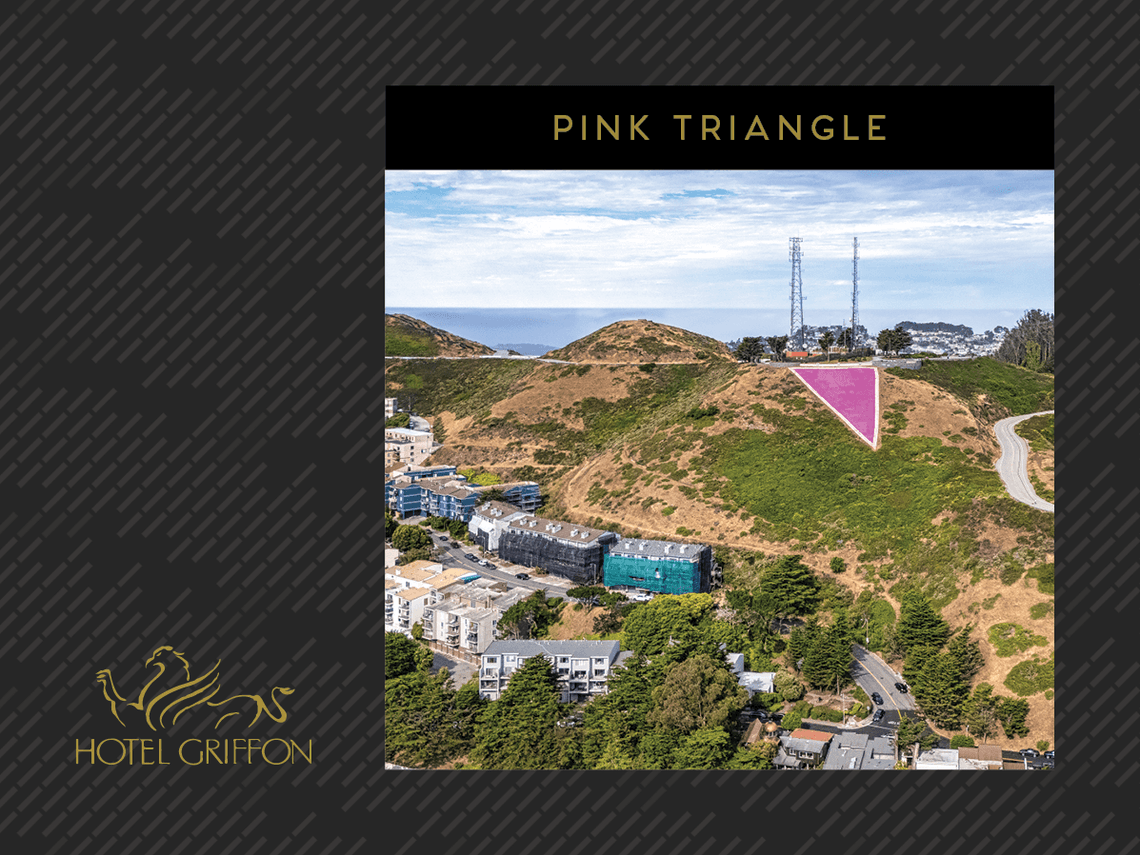Triangle Installation Discover Pink Triangle | Hotel Griffon