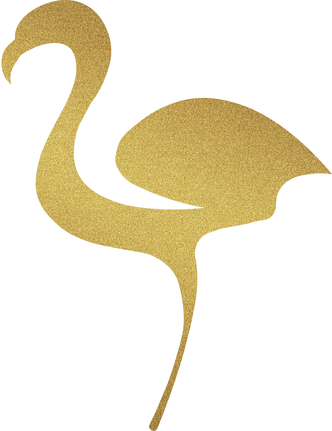 Gold flamingo graphic used at Ellipse Grace Bay